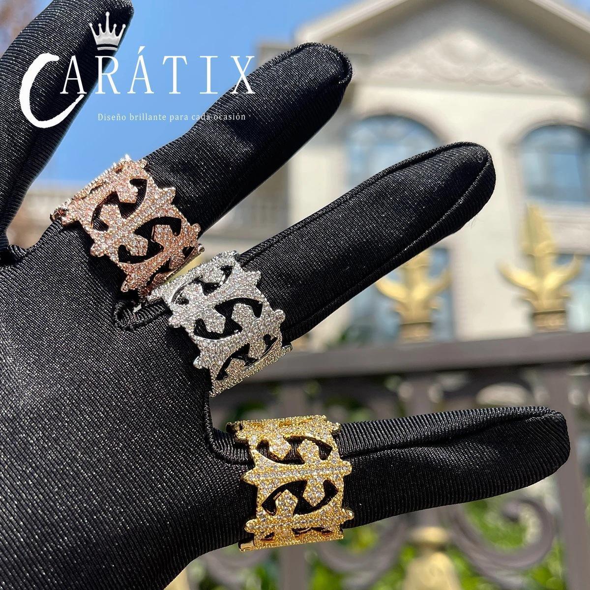 CARÁTIX Hip-Hop Personality Vintage Full Circle Cross Ring – True Electroplating Hipster Ring | High-Quality Hip-Hop Jewelry - CaratixJewelry